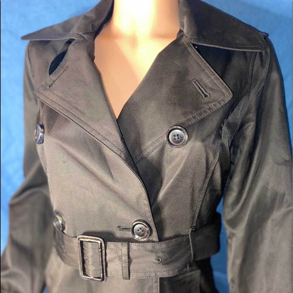 LONDON FOG HOODED RAINCOAT SIZE XS PETITE